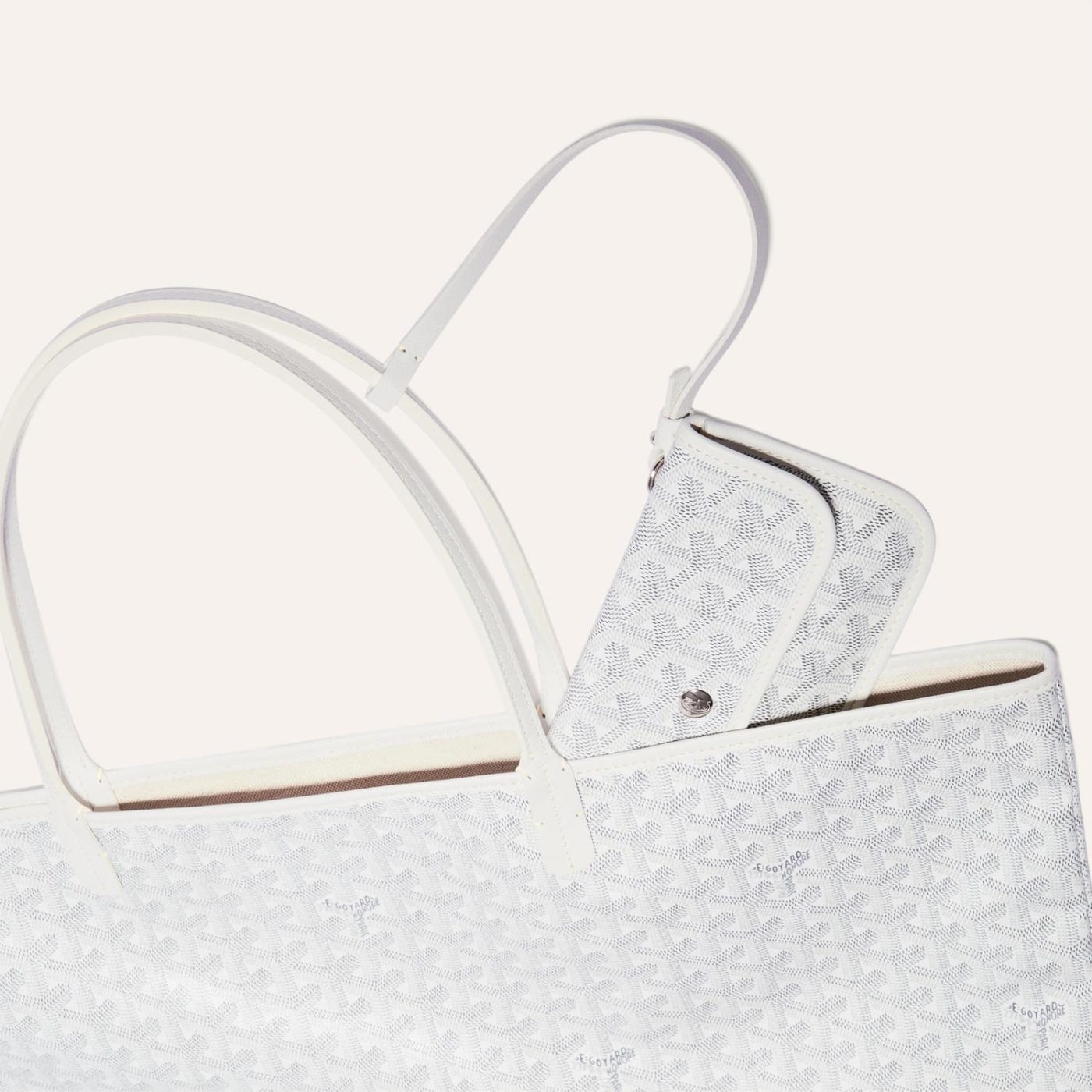Goyard Saint Louis GM Tote Bag White - Image 4